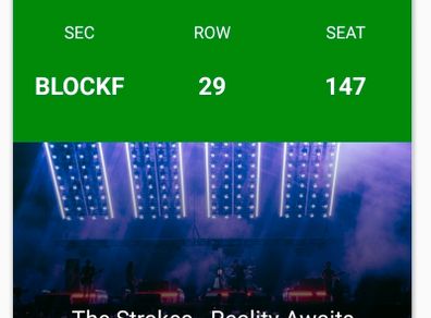 The Strokes  Section F 2x Seated Tickets Reality Awaits