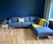 Grey corner sofa with chaise - 300