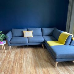 Grey corner sofa with chaise - 300