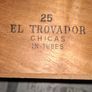 Old Empty Wooden Cigar Box for El Trovador Cigars Made In Jamaica, Postage Available or Collection, Image 9
