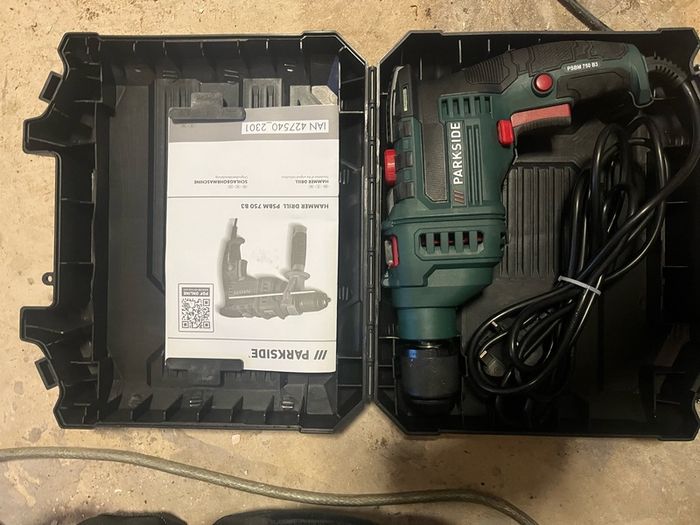 Parkside 750W Hammer Drill  PSBM 750 B3  Complete with Case