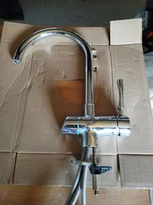 Kitchen Sink Chrome Mixer Tap With HOT - COLD - FILTERED Connections.