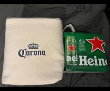 Insulated Cooler corona beer Bag Thermal Lunch Picnic Bag Foldable Cool Bag Soft-Sided Lunch Bag for Camping Beach Outdoor Picnic Travel Size 25/25/17 cm