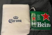 Insulated Cooler corona beer Bag Thermal Lunch Picnic Bag Foldable Cool Bag Soft-Sided Lunch Bag for Camping Beach Outdoor Picnic Travel Size 25/25/17 cm