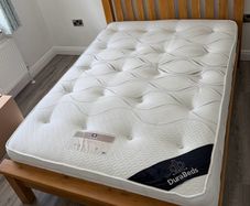 Solid Oak Double Bed & Mattress
