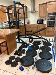 Heavy Duty Semi Pro Weightlifting Full Gym Set Up!
