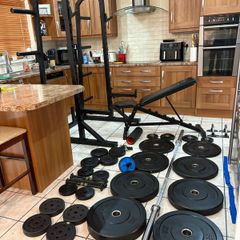Heavy Duty Semi Pro Weightlifting Full Gym Set Up!