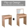 Dressing Table Set with Mirror & Stool-Wood Grain Colour (FREE POSTAGE) Image 8