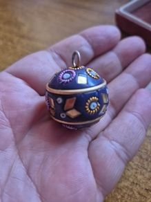 Vintage Christmas Ornament Hand Made Holidays Home Tree Decor Hand cut Mirror