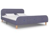 Bed Frame Light Grey Fabric 135x190 cm