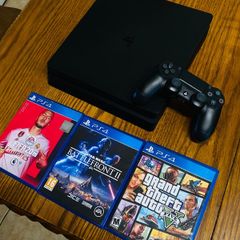 Ps4 Slim, 3 Games, 1 Controller