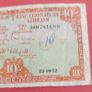 Irish 1952 Lavery ten shilling banknote in Fine  condition Image 3