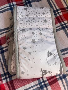 grey cot bumper