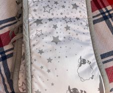 grey cot bumper
