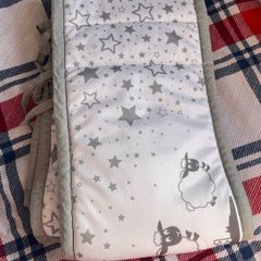grey cot bumper
