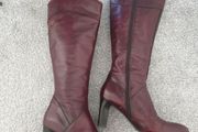 Lottusse Burgundy Knee High Boots Size Uk 6,5