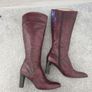 Lottusse Burgundy Brown Leather Knee High Boots Size Uk 6,5 Image 2