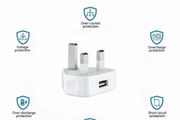Wall Plug Adaptor USB Charger iPhone Samsung HTC Sony charging plug