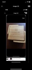 Cervezas Alhambra Timber Coaster Set