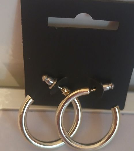 Pilgrim Danish Design Silver Tone Chunky Open Hoop Earrings Classic New CAN POST