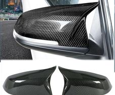 Pair Car Wing Mirror Covers Caps, Replacement Rearview Side Mirror Covers Replacement FIT For BMW F20 F22 F23 F30 F31 F32 F33 F36 F87 M2 X1 E84 Door Mirror Covers Caps Carbon Fiber