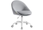 Height-adjustable velvet office chair