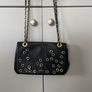 Dkny gold eyelet black leather bag Image 2