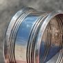 5 X Sterling Silver Napkin Rings With Vintage Leather Case Image 8