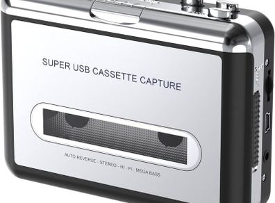 NEW SALE | Portable Cassette Player/Cassette to MP3 Converter Capture Cassette Tape to MP3/CD Audio via USB