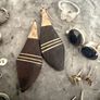 Vintage Sterling Silver Jewellery Lot Rings, Earrings, Pendant Tribal Pieces Image 5