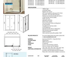 New 1400mm sliding shower door