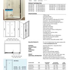 New 1400mm sliding shower door