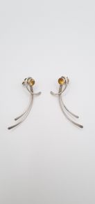 925 vintage Sterling silver and topaz studs