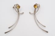 925 vintage Sterling silver and topaz studs