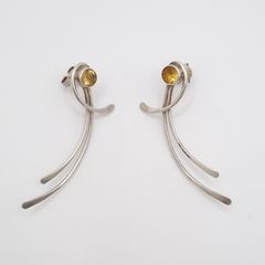925 vintage Sterling silver and topaz studs