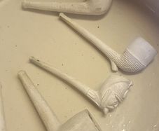 vintage clay pipes