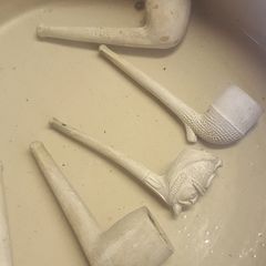 vintage clay pipes