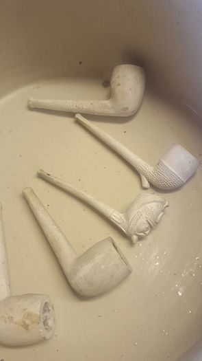vintage clay pipes