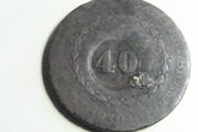 Brazil countermarked coin