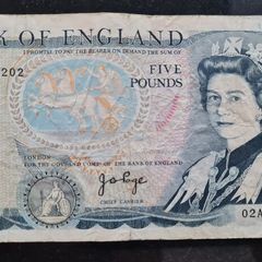 Bank Of England 5 Five Pound Banknote, Bank Of England Page 1975