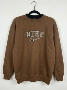 Nike Vintage Brown Spellout Sweatshirt - Size S