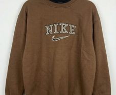 Nike Vintage Brown Spellout Sweatshirt - Size S