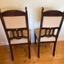 Vintage Solid Wood Chairs, Matching Pair (High Back) Image 3