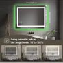 Smart Illuminated Wall Mirror for Bathroom, 70x50cm Anti Fog LED Mirror Image 8