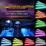 4PCS RGB 72LED Car Interior Atmosphere Decor Light Strips Music Control Dimmable Image 5