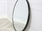 Large Round Black Mirror