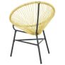 Garden Moon Chair Poly Rattan Beige Image 2