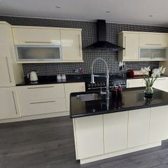 Cream High Gloss Kitchen