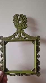 Vintage Green Metal Rooster
