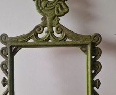 Vintage Green Metal Rooster